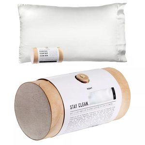 NIGHT Eco SILK PILLOWCASE Standard/Queen 20 x 30 White NEW $85